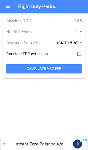 DGCA FDTL Calculator