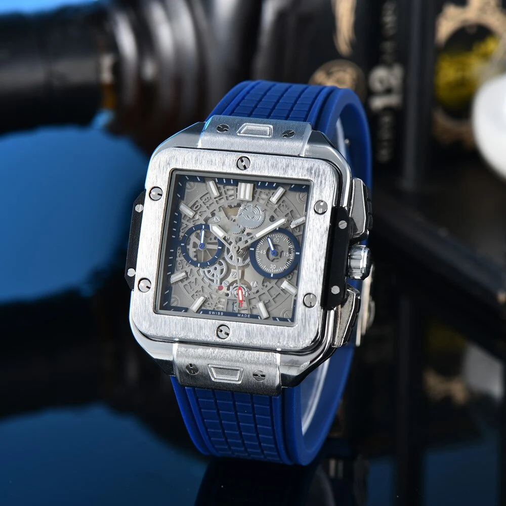 Title 2, Reloj Cuadrado de Cuarzo Hueco Multicolor Silic...
