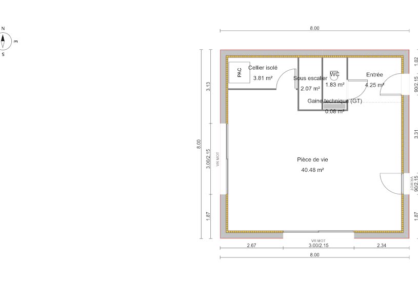  Vente Terrain + Maison - Terrain : 647m² - Maison : 100m² à Brignais (69530) 