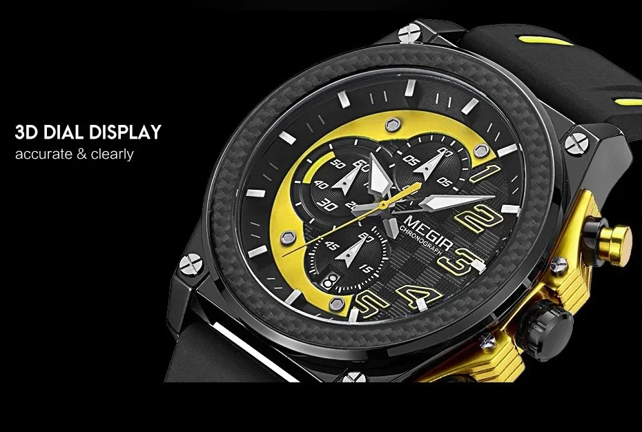 Megel Chronograph Quarz-Uhr Präzise Zeitmessung für Herren Sportliches Design mit Wasserdichtigkeit Perfekt für Alltag und besondere Anlässe