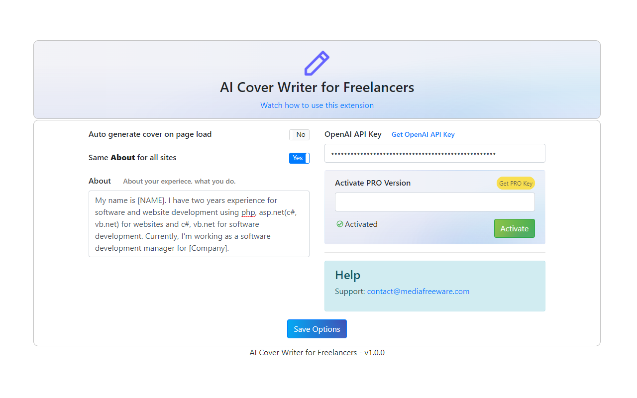 AI Cover Writer for Freelancers Chrome Extension Image 4