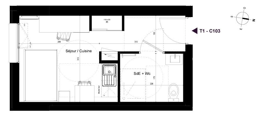 Vente appartement 1 pièce 17.91 m² à Rennes (35000), 135 337 €