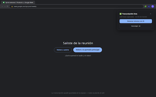 Minutas — Transcripción de reuniones con IA screenshot 5