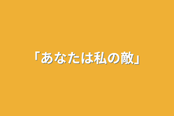 ｢あなたは私の敵｣