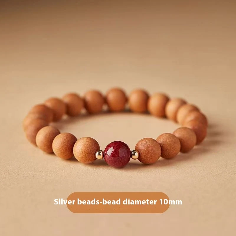 Nouveau bracelet de méditation chinois en bois de pêche naturel. Favorise la sérénité, la pleine conscience et le bien-être. Idéal pour la méditation.