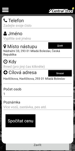 CentralTaxi Mladá Boleslav