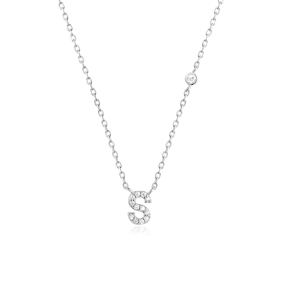 Mode sieraden luxe gouden kleur A-Z 26 letters ketting CZ hanger voor dames, schattige initialen naam ketting, perfect voor feestjes.