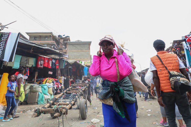 Busy Gikomba market as traders and customers engage in their daily activities on January 9, 2023.