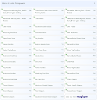 Hotel Annapoorna menu 1