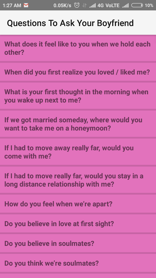 Questions To Ask Your Boyfriend - Android Apps on Google Play