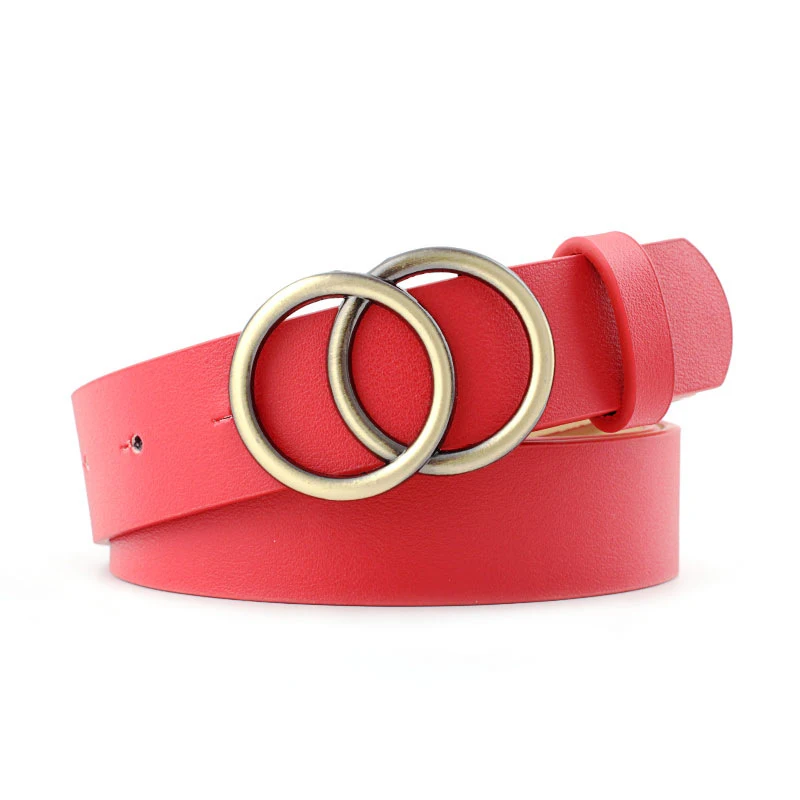 Ceinture dame avec boucle ronde en bronze