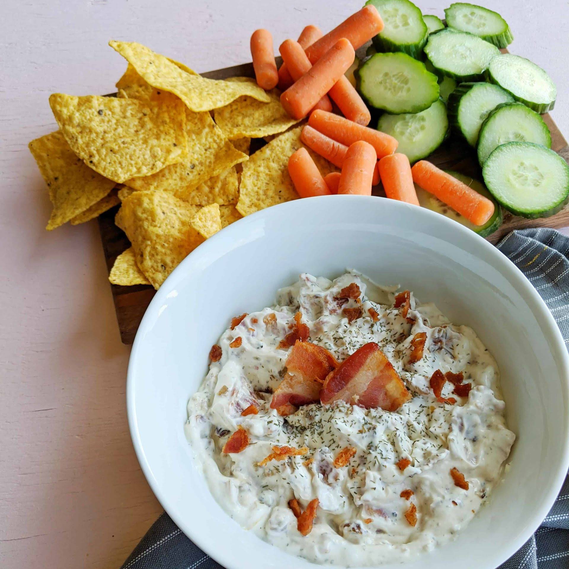 Smoked Paprika Potato Chips With Yogurt Ranch Dip Recipe - The