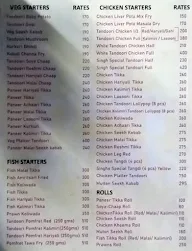 Tikka Singh menu 2