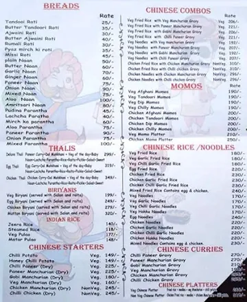 Mini Haryana menu 