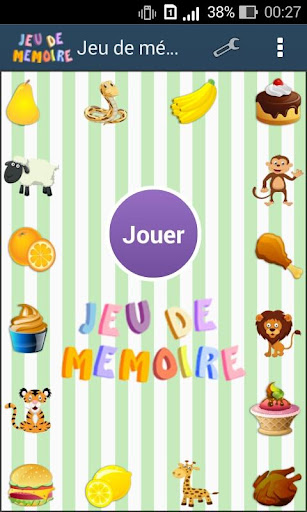 Jeu de mémoire pour enfants