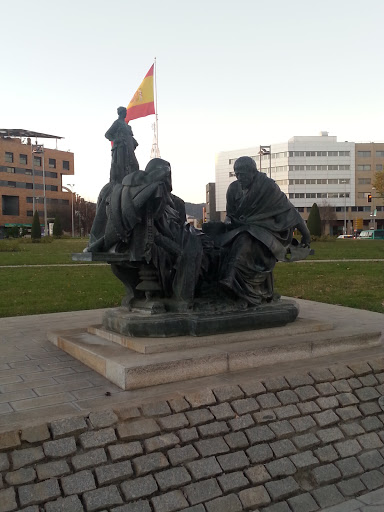 Estatua de Nerón y Séneca en