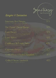 The Sanctuary Bar & Kitchen menu 5