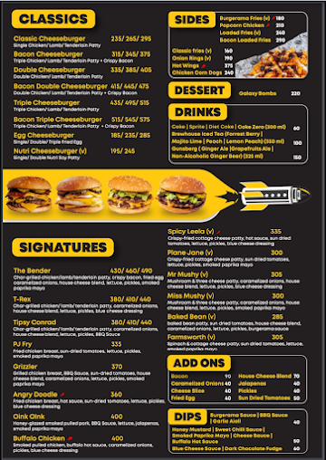 Burgerama menu 