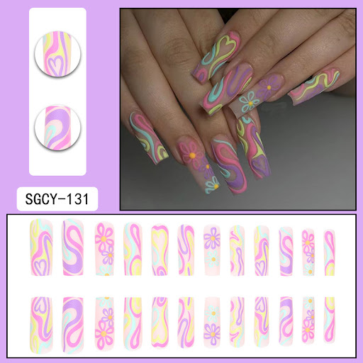 Title 4, European and American Multi-color Lines Flower ...