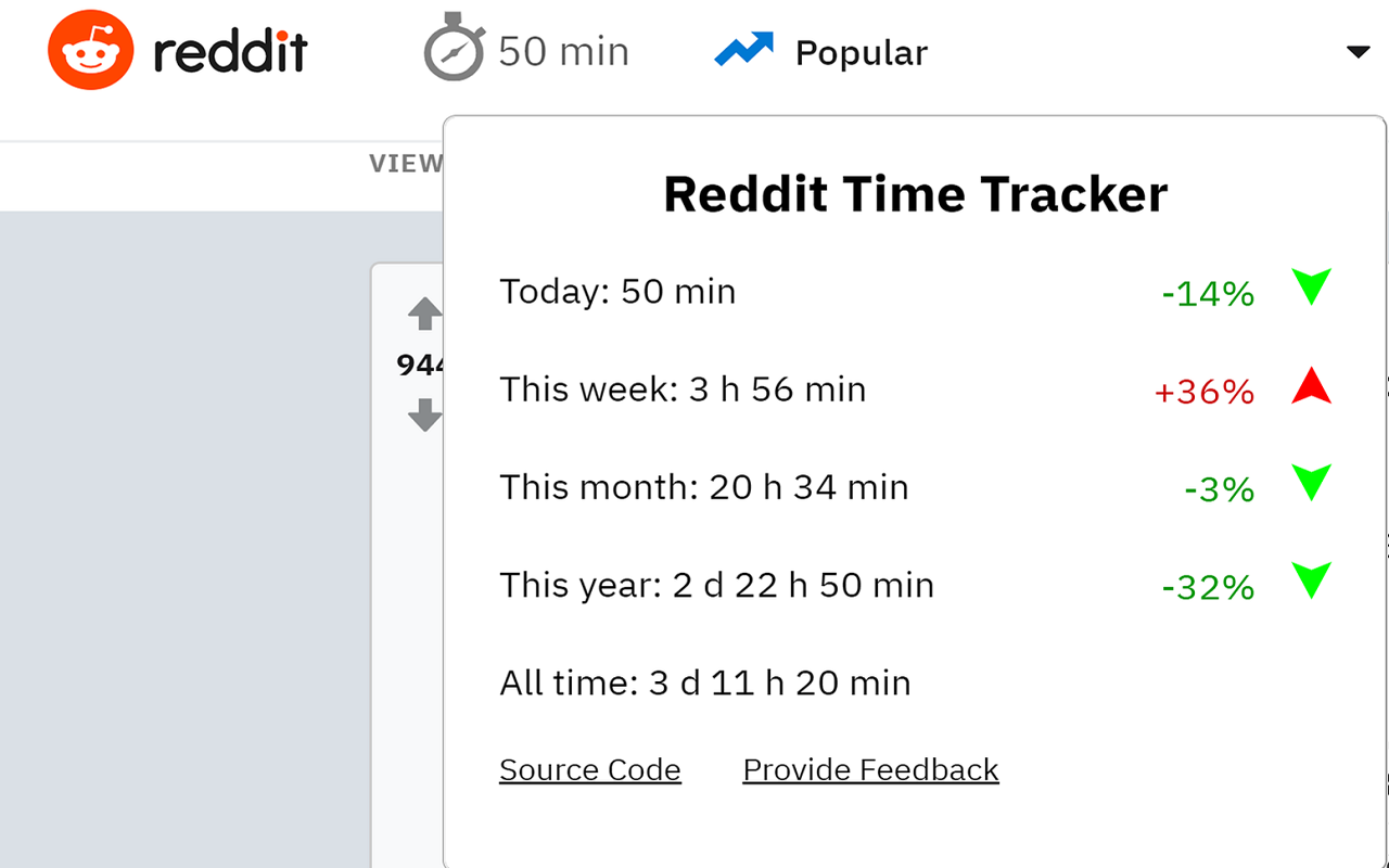 Reddit Time Tracker - Monitor Your Usage Preview image 4