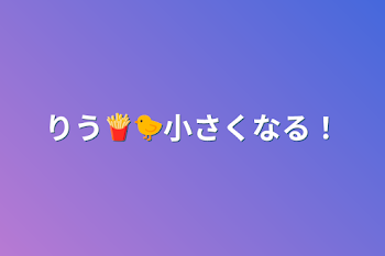 「りう🍟🐤小さくなる！2話」のメインビジュアル