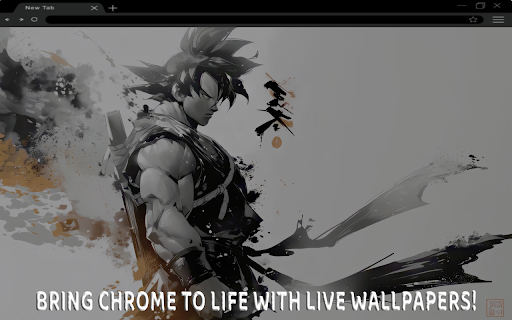 Black and White Goku Live Wallpaper