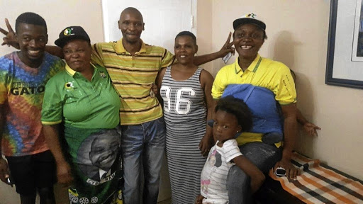 Ivy Ramaphosa and family members toast her brother's victory as new ANC leader.