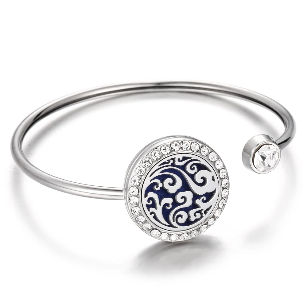 Title 11, Holle damesarmband van roestvrij staal met diam...