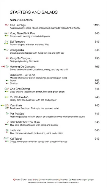 Oko - The Lalit Chandigarh menu 