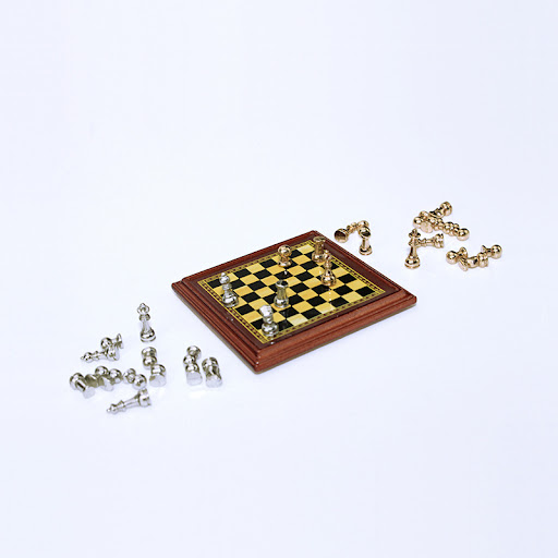 Title 4, Doll House Accessories Mini Chess Non Magnetic ...