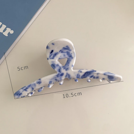 Title 6, Acetate plate catch clip hair claw, secures hai...