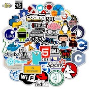 Sticker Dán Laptop 50 Hình Chủ Đề Lập Trình