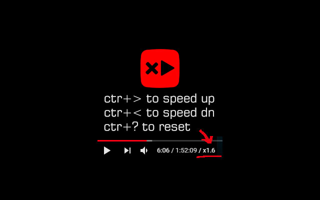 Youtube speed control