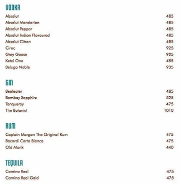 Kabana - Conrad Pune menu 
