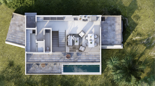 Maison contemporaine avec piscine en bord de mer 1