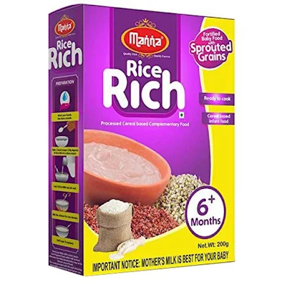 Manna Rice Rich Fortified Baby Cereal With Sprouted Grains For 6 Months+, Ready To Cook