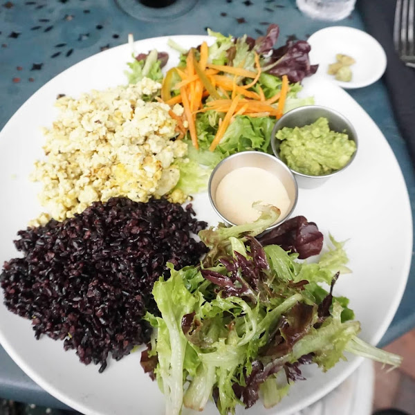 Forbidden Breakfast Burrito turned into a salad