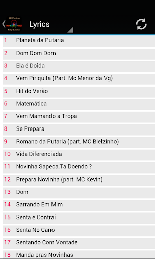 MC Pedrinho Songs Lyrics