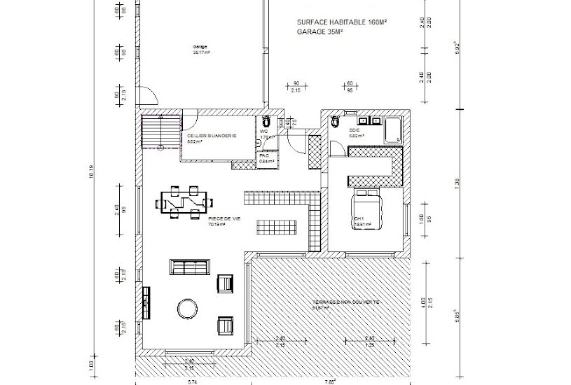  Vente Terrain + Maison - Terrain : 750m² - Maison : 160m² à Plaisance-du-Touch (31830) 
