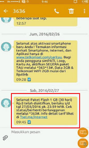 Trick Kuota Gratis 10 GB T3lk0m5el