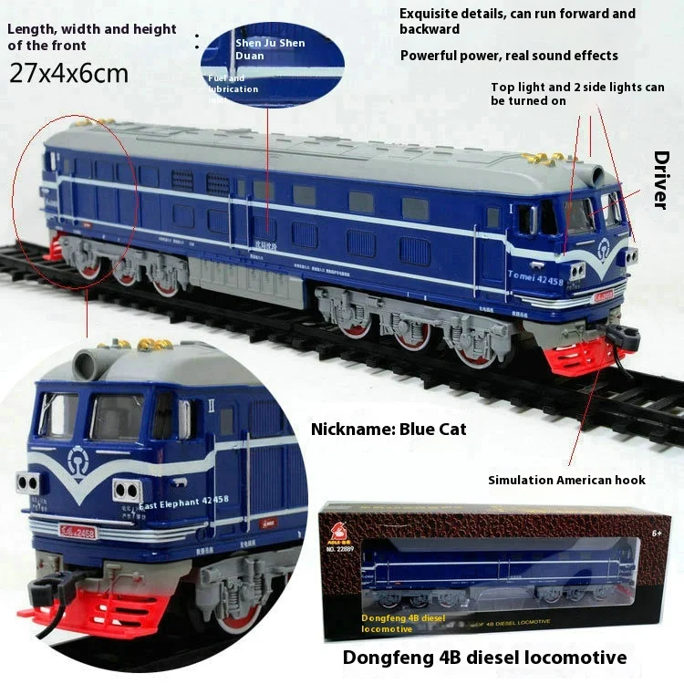 Retro Elektrische Eisenbahn Kleines Zug Modellbausatz Lernspielzeug für Kinder. Fördert Kreativität und technisches Verständnis spielerisch.