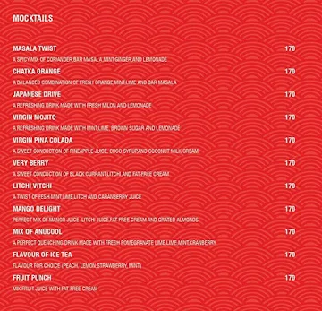 Grill's n Chill's - Barbeque menu 