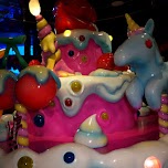 cool cake carousel at the entrance of the Kawaii Monster Cafe in Harajuku in Harajuku, Japan 