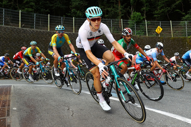 German cyclist Nikias Arndt, front, says he is 'appalled' by the comments. Picture: REUTERS/TIM DE WAELE