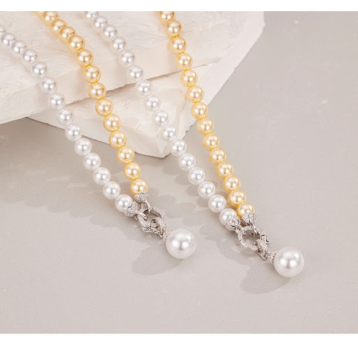 Title 10, 925 Silver Bi-color Stitching Shijia Shell Pear...
