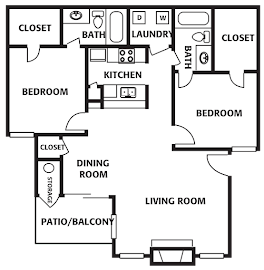 2 Bed 2 Bath