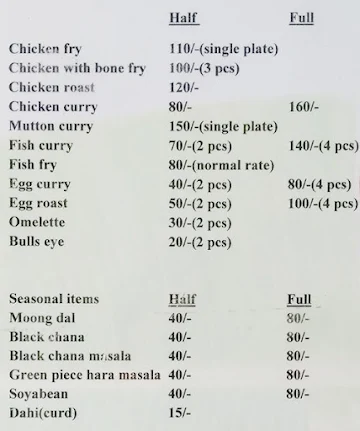 Food Plaza menu 