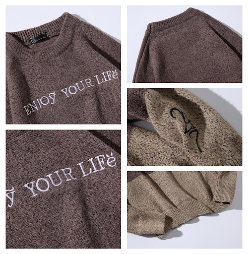 Title 7, Mens Plus Size Loose Fit Crew Neck Sweater. St...