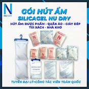 Túi Hút Ẩm Cho Thực Phẩm Quần Áo Gói Hút Âm Phòng Ngủ Giày Dép Máy Ảnh 1 Kg Hạt Hút Ẩm Silica Gel - Nu Dry