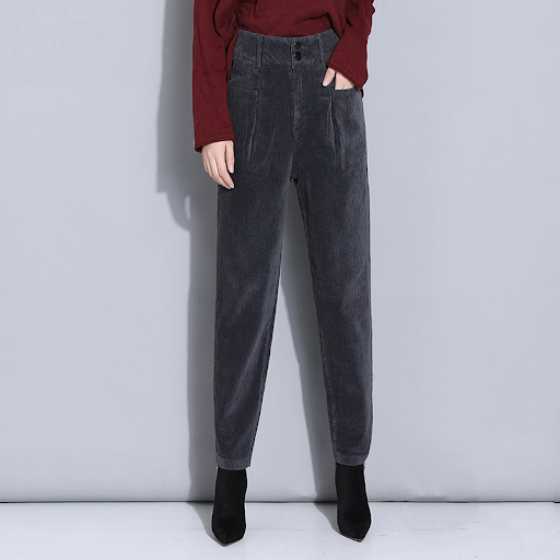 Title 5, Womens Loose Straight Tube Thickened Corduroy ...